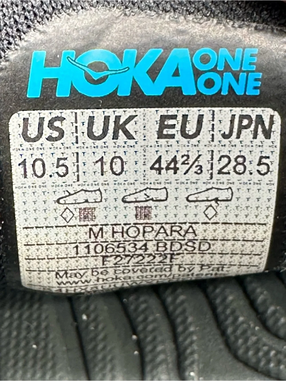 Hoka One One preowned size